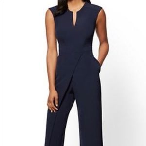 New York & Company Navy Jumpsuit